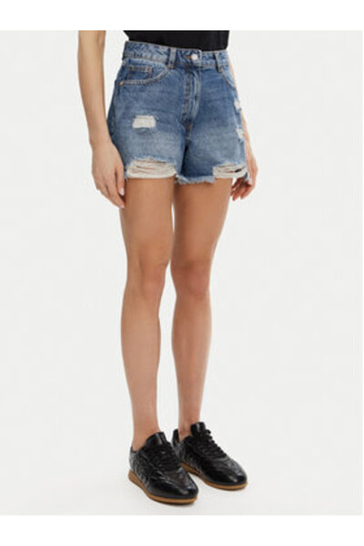 Silvian Heach Γυναικείο τζιν σορτς GPP25123SH Μπλε σκούρο