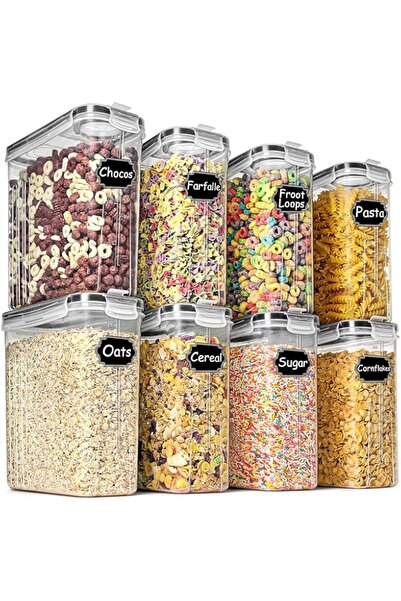 genric حاويات تخزين الحبوب والأطعمة الجافة من Wildone Wild One، مجموعة من 8 ح...