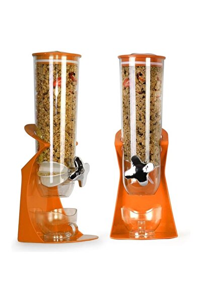 genric موزع حبوب الطعام الجاف من فيتو، بلاستيك برتقالي، أبيض شفاف، لطعام الحي...