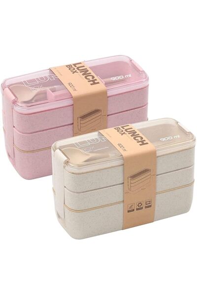 genric مجموعة صندوق الغداء الياباني بينتو القابل للتكديس من رارابوب، مكونة من...