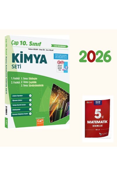 Çap Yayınları 10. Sınıf Kimya Seti (Maarif Model ) + Limit Deneme