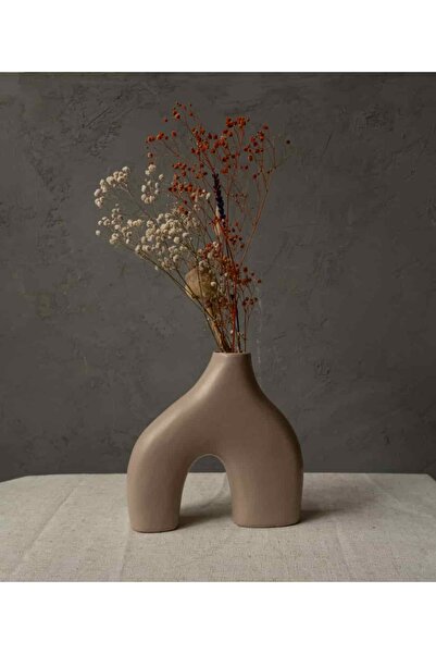 Maison Nur Candles&Decor İki Ayaklı Bohem Seramik Vazo