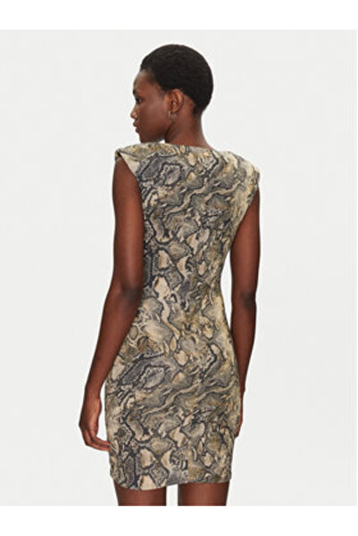 Just Cavalli Γυναικείο Φόρεμα Κοκτέιλ 78PAO949 JS457 Καφέ