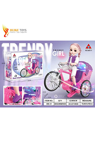 Toybox Tricycle Toy Doll With Lights and Music For Kids