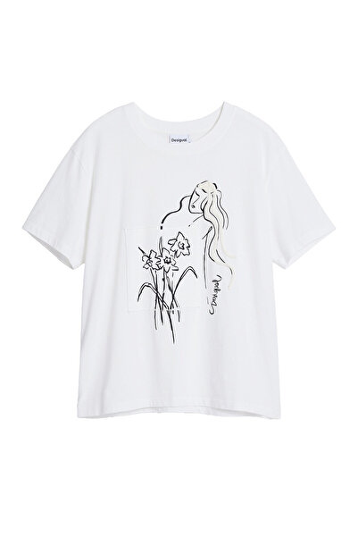 Desigual Γυναικείο T-Shirt 25SWTKAB Λευκό