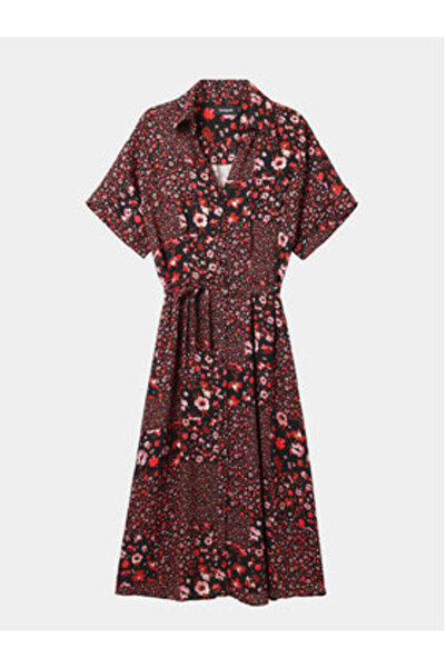 Desigual Γυναικείο Φόρεμα-Πουκάμισο 24SWVW41 Μαύρο