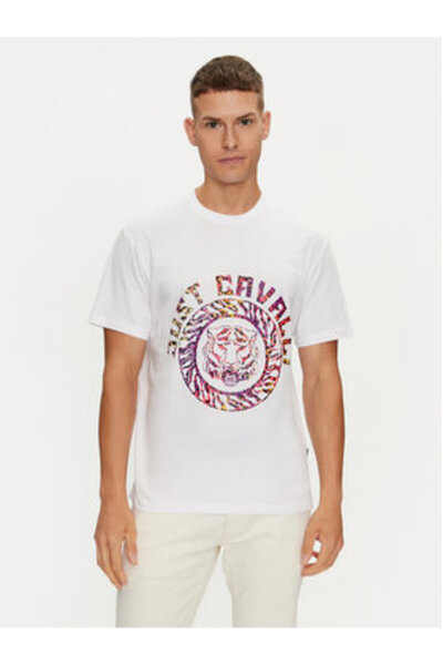 Just Cavalli Ανδρικό T-Shirt 76OAHC17 Λευκό