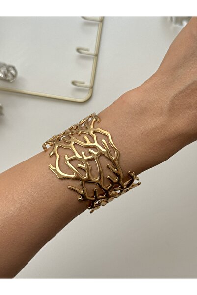 YOUES JEWELRY Kalın Kelepçe Bilezik Ayarlanabilir Unisex