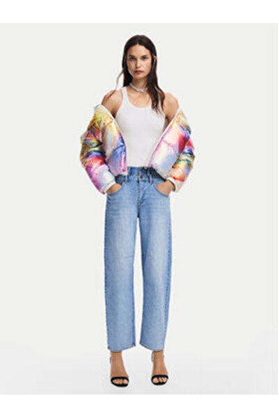 Desigual Γυναικείο Χειμερινό Μπουφάν 24WWEW40 Πολύχρωμο