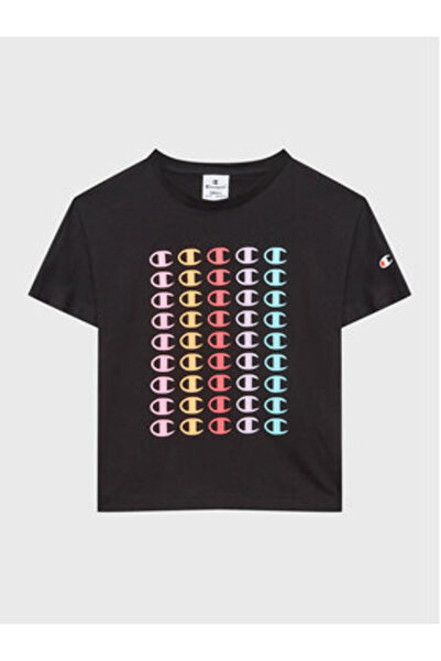 Champion Μπλούζα για κορίτσια 404618 Μαύρο