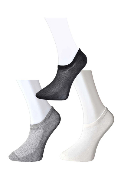 HarmonyAura Black Gray And White Men's Invisible Socks 9 Pairs