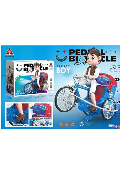 Toybox دمية لعبة دراجة ثلاثية العجلات مع أضواء وموسيقى للأطفال