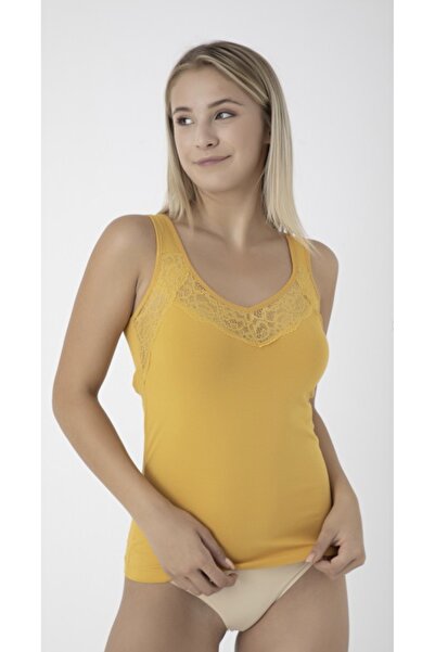 NightLove Öztaş Lycra Lace Thick Strap Tank Top 20004-A