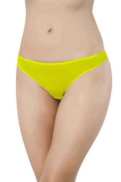 Biçomi 8 Pieces Super Eco Set Lycra Women's Slip Panties Yellow Fuchsia