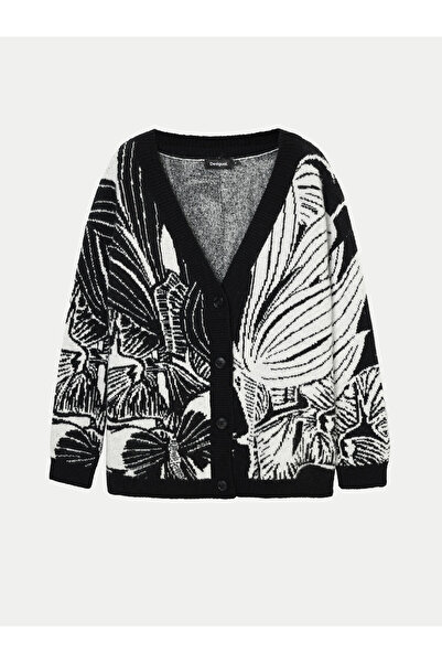 Desigual Γυναικεία Ζακέτα 24WWJF26 Μαύρο