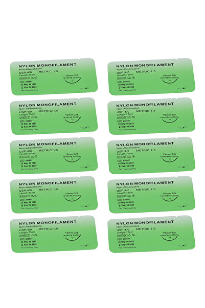 Choice1 10PCS 1-30PCS 4/0 120CM Medical Surgical Suture Monofilament Needle Nylon Surgical Simulation Suture