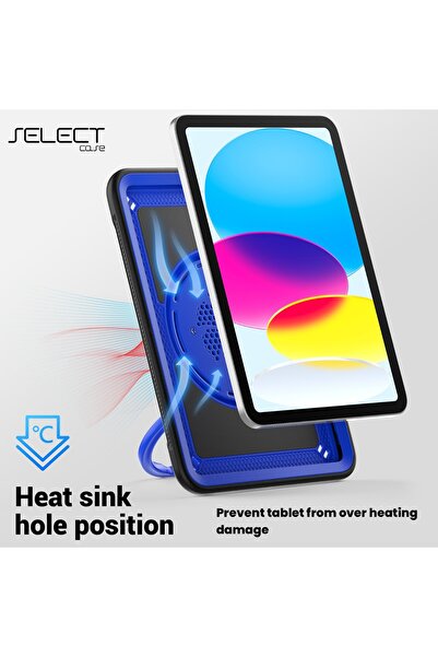 SELECT Shockproof iPad Case for iPad 9th 10.2-inch-Kid-Safe Design with 360° Rotating Stand and Thermoline