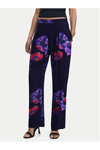 Desigual Γυναικείο παντελόνι από ύφασμα 25SWPWX5 μαύρο