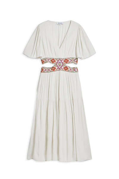 Desigual Γυναικείο Καλοκαιρινό Φόρεμα 25SWVW98 Λευκό