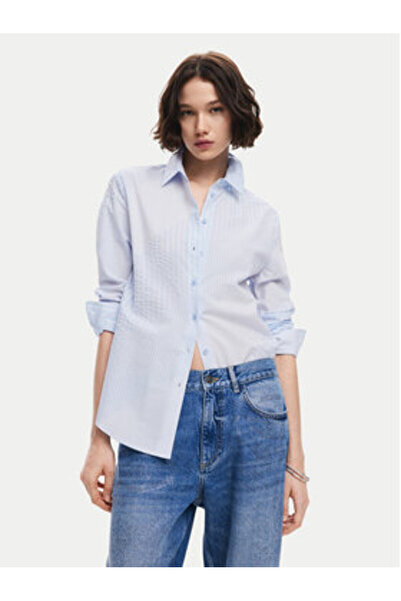 Desigual Γυναικείο Πουκάμισο 24WWCW22 Ανοιχτό Μπλε