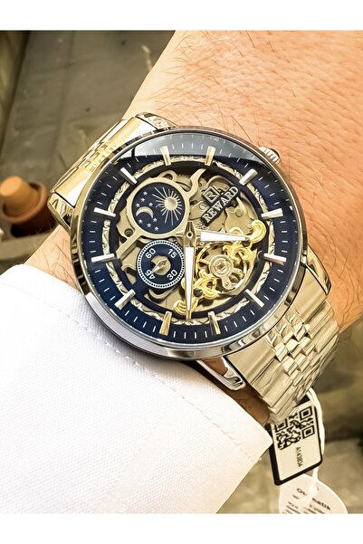 Reward orijinal otomatik Erkek kol saati 5atm su geçirmez çelik kordon kasa