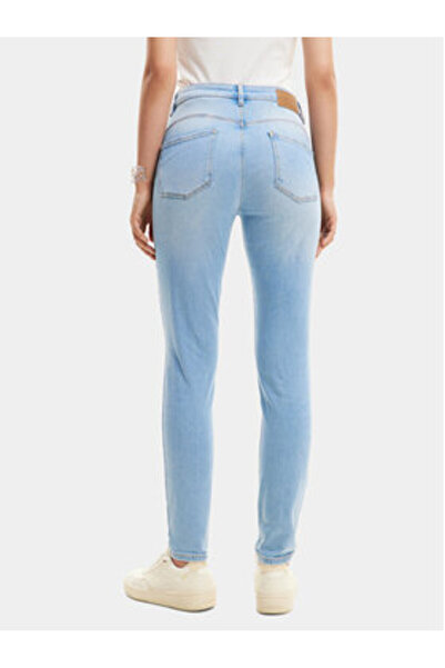 Desigual Γυναικείο Τζιν 24SWDD26 Ανοιχτό Μπλε