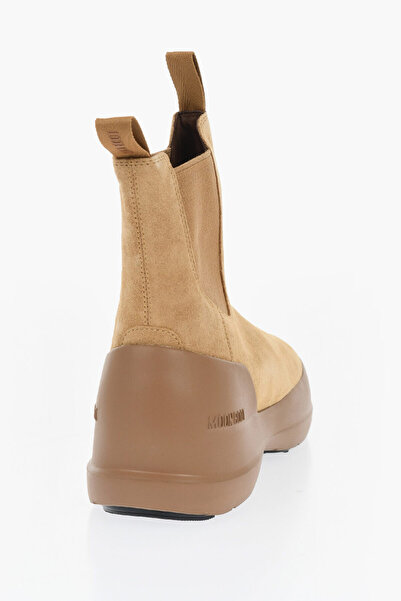 MOON BOOT Suede Luna Chelsea Booties