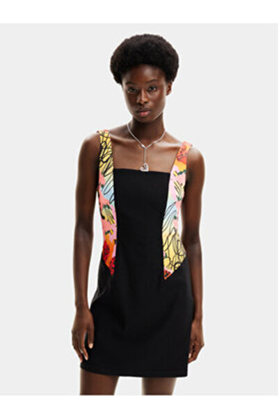 Desigual Γυναικείο Καλοκαιρινό Φόρεμα 24SWVW75 Μαύρο