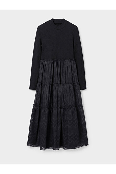 Desigual Γυναικείο Φόρεμα Casual 23WWVWAD Μαύρο