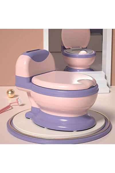 LUDIRO Εργονομικό παιδικό γιογιό με εκπαιδευτική λειτουργία, ιδανικό για μετάβαση στην τουαλέτα, ροζ-μωβ