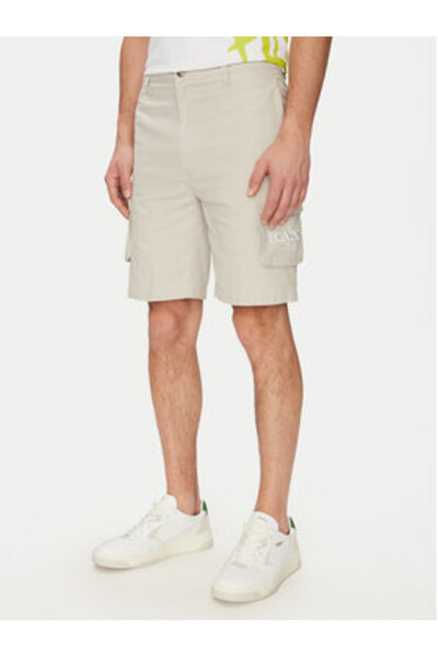 KARL KANI Ανδρικό Σορτς από Υφασμάτινο 60100045 Λευκό