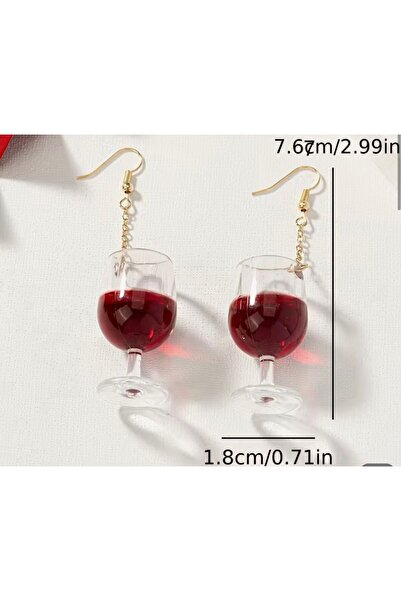 AYDA STORE Günlük ve şık davetlerde Kıyafetlerle Uyumlu Şarap Kadehi Tasarımlı küpe