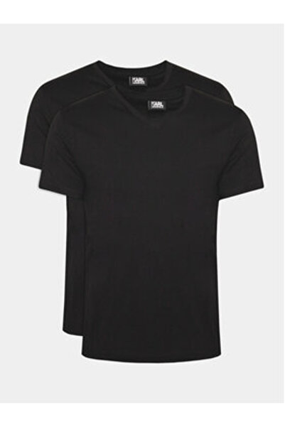 Karl Lagerfeld Σετ 2 ανδρικών μπλουζών 765001-500298 Μαύρο