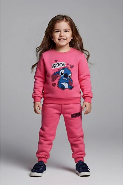 Beray Bebe طقم بناتي من ثلاث خيوط مزخرفة مكون من قطعتين |   سترة وبنطلون رياض...