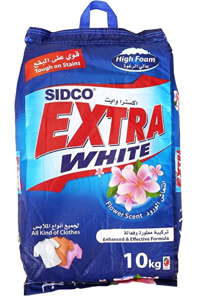 EXTRA WHITE Sidco Flower High Foam Laundry Powder from Extra White, 10 kg