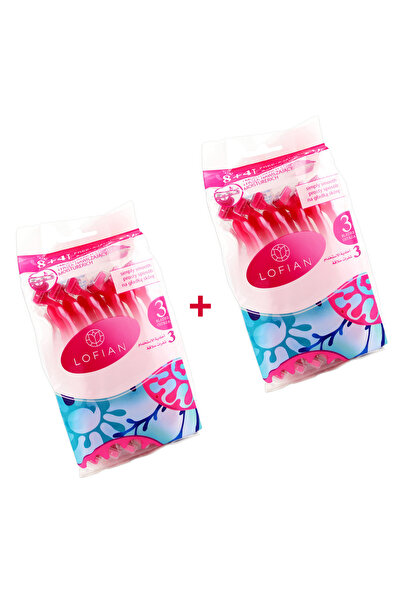LOFIAN Luvian Women's Body Hair Removal Razors 2 Pack - 8+4 Pieces x2 - Pink