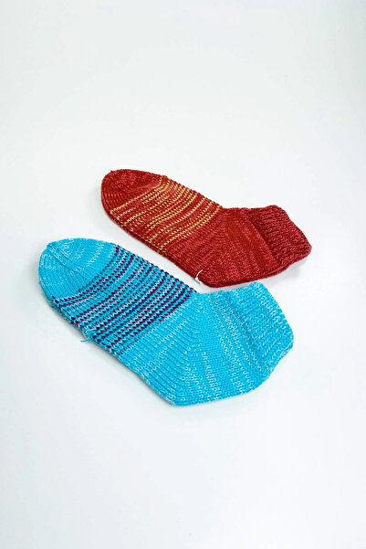 HarmonyAura 2 Pairs of Hand Knitted Winter Stylish Women's Wool Booties Set 14