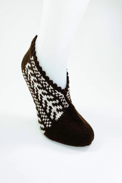 HarmonyAura Hand Knitted Winter Stylish Women's Wool Booties D8