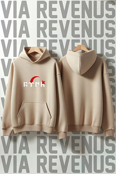 Vordevia Hanorac cu glugă cu 3 fire cu imprimeu TURCĂ