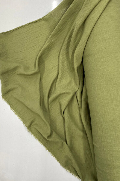HarmonyAura Linen Fabric - Organic Fabric - Curtain Fabric - Thin Linen - Fabric Cover for Clothes Khaki Green 82
