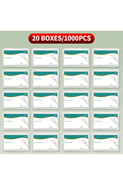 Choice3 20 صندوقًا لـ 1000 قطعة 1000/600/300/150 قطعة - خيط تنظيف الأسنان فائ...