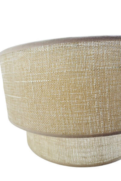 Decodelight Hasır Keten Palmiye, Papatya ve Pasta Model Bohem Ev Teras Hol Cafe Restaurant Tekli Sarkıt Avize