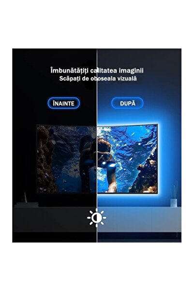 OEM Κιτ ταινίας LED RGB για τηλεόραση, μήκος 4M, εξατομικευμένος φωτισμός με ταινία LED USB, περιλαμβάνεται τηλεχειριστήριο