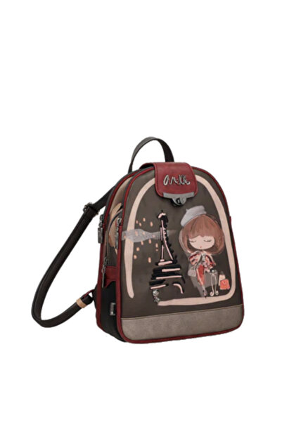 Anekke Backpack with Three Compartments, Brown, Mademoiselle Collection