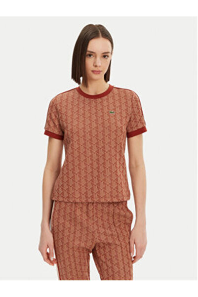 Lacoste Γυναικείο T-Shirt TF3244 Πορτοκαλί