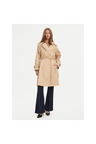 Guess Raphaelle Women's Cream Trench Coat W5Yl02Whdf1-A11T