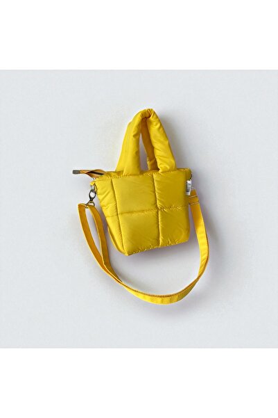 Nuggita Mini Puffer Yellow - Piccolo Quadrato - Waterproof Puff Fabric