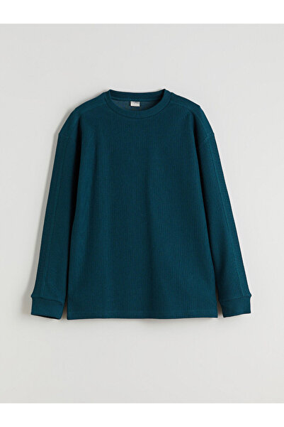 LC Waikiki Esvab • Modern & Distinctive Zero Roba Collar Textured Boys' T-Shirt