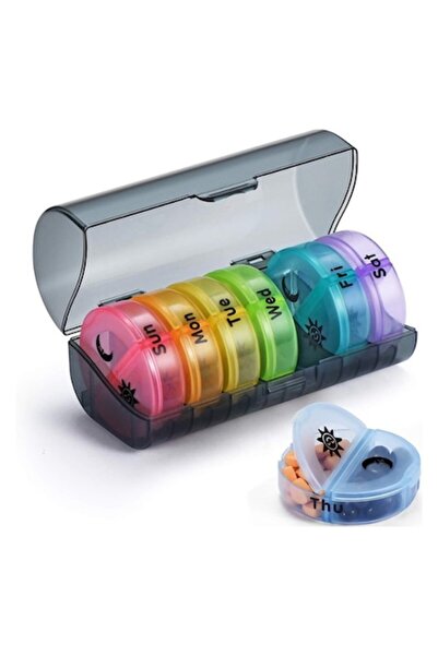 Optim Solution Cutie Depozitare Medicamente, 7 Zile, 14 Compartimente, Portab...