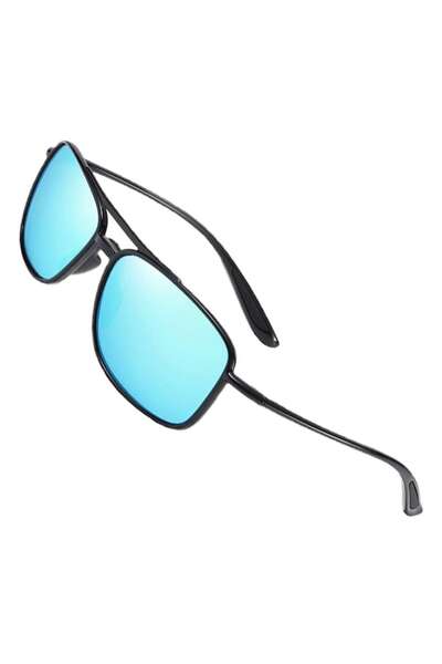 Optim Solution Men's Sunglasses, UV Protection, Durable and Flexible, Black-Blue